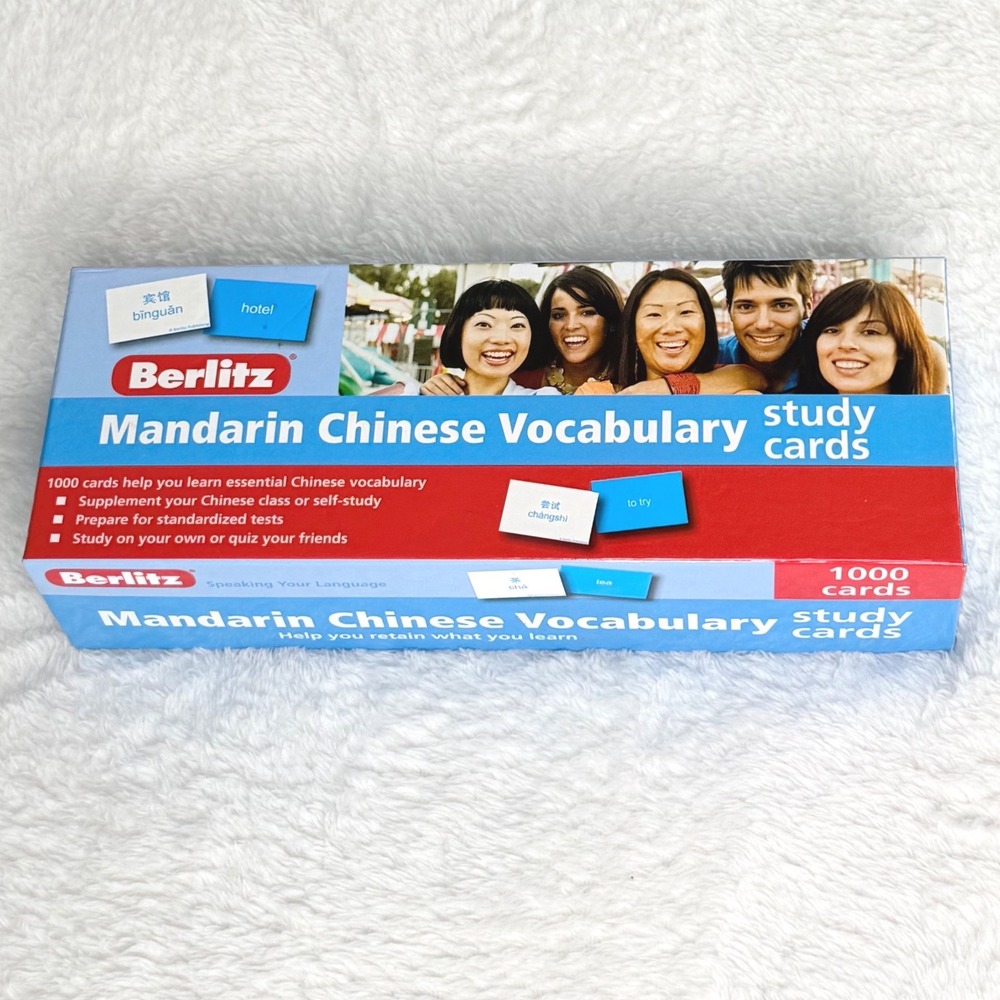 Berlitz Mandarin Chinese Vocabulary 1000 Study Card Language Learning Flashcards